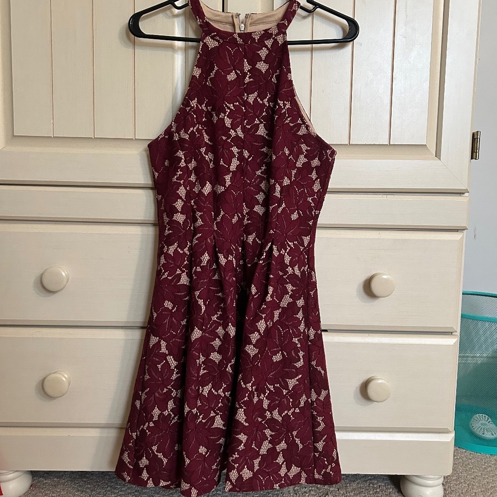 Maroon and Nude Altar’d State Dress